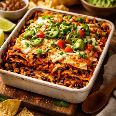Image of Mexican Layered Casserole Vegan 3 5 Points