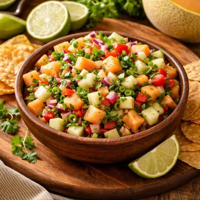 Image of Mexican Melon Cucumber Salad Salsa