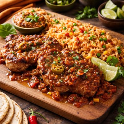 Image of Mexican Pork Chops and Rice