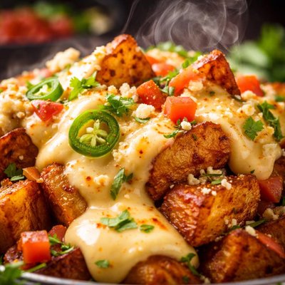 Image of Mexican Potatoes with Cheese Sauce