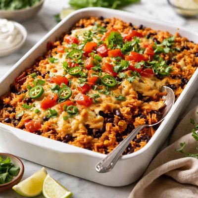 Image of Mexican Rice and Bean Casserole