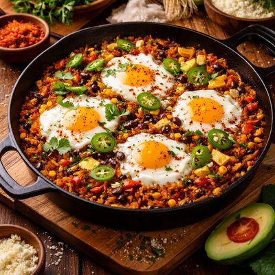 Image of Mexican Skillet Eggs and Rice