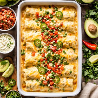 Image of Mexican Sour Cream and Cheese Enchiladas