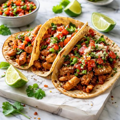 Image of Mexican Street Tacos with Mojo and Pico De Gallo