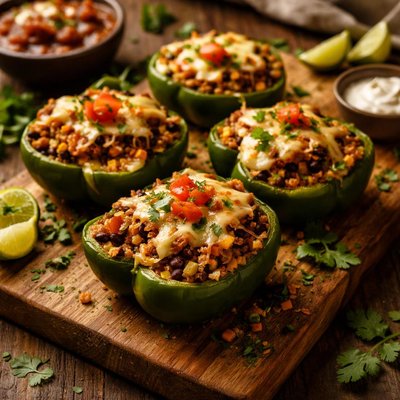 Image of Mexican Stuffed Green Peppers