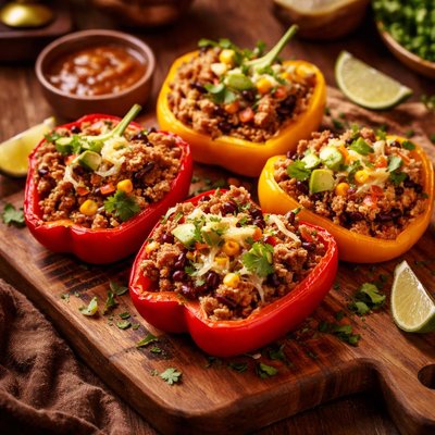Image of Mexican Stuffed Peppers Paleo