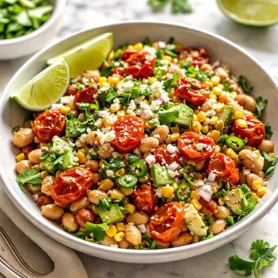 Image of Mexican White Bean Roasted Tomato Salad
