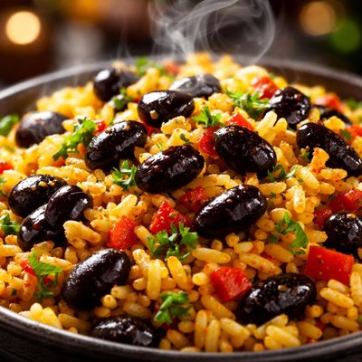 Image of Mexican Yellow Rice and Black Beans