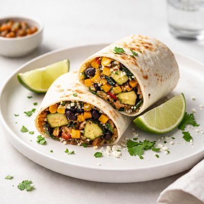 Image of Mexican Zucchini and Corn Burrito