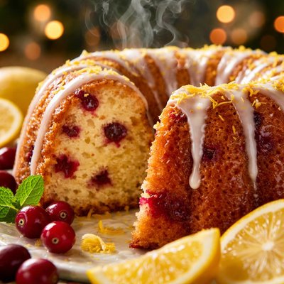 Image of Meyer Lemon Cranberry Bundt Cake