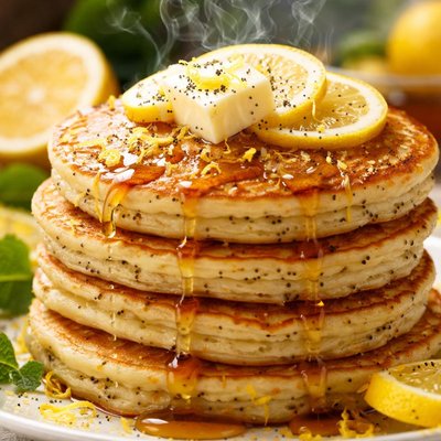Image of Meyer Lemon Poppy Seeds Pancakes