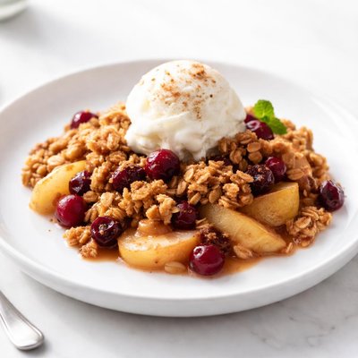 Image of Microwave Apple Cranberry Crisp