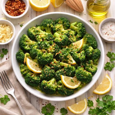 Image of Microwave Broccoli in Lemon Sauce