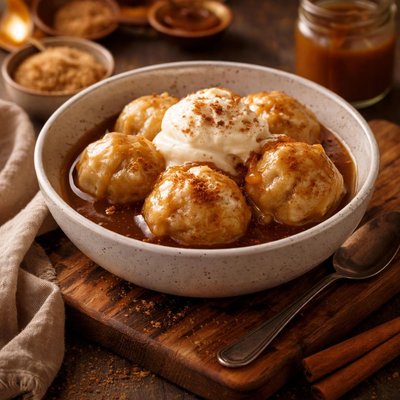 Image of Microwaved Caramel Dumplings