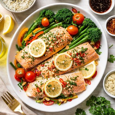 Image of Microwaved Steamed Salmon