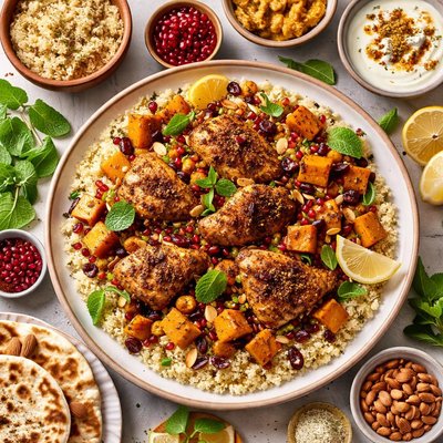 Image of Middle Eastern Chicken with Pumpkin and Couscous