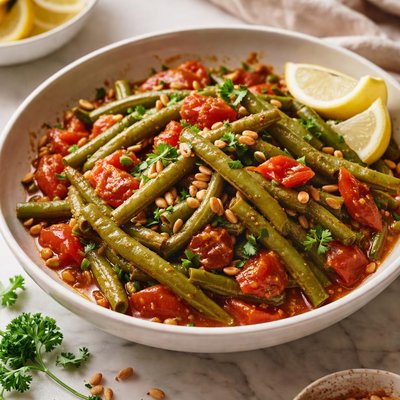 Image of Middle Eastern Green Beans and Tomatoes
