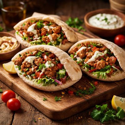 Image of Middle Eastern Pita Sandwiches