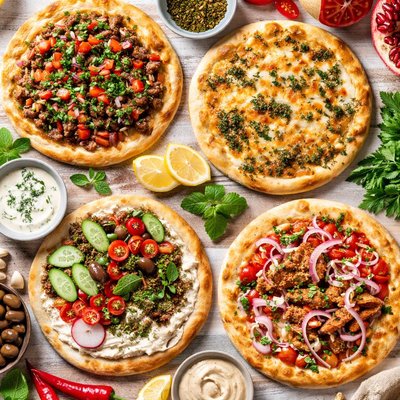 Image of Middle Eastern Pizzas