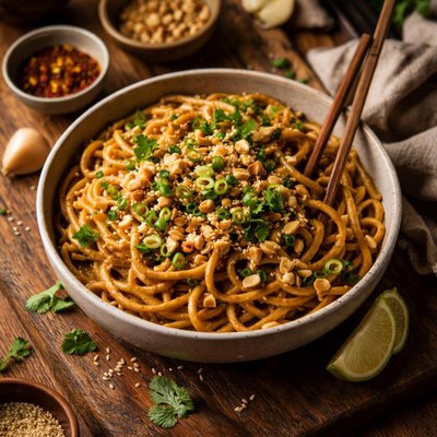 Image of Midnight Sesame Peanut Noodles