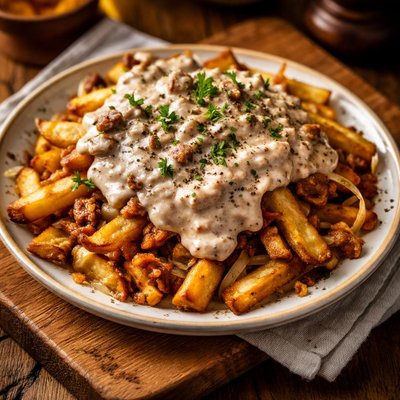Midwestern German Fries with Sausage Gravy Recipe