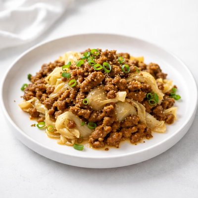 Image of Mild Curry Ground Beef and Cabbage