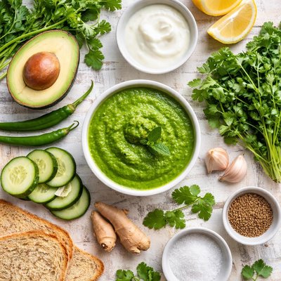 Image of Mild Green Chutney for Sandwiches