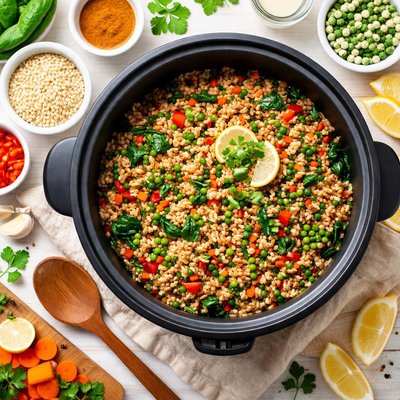 Image of Mildly Curried Turkey Barley Dish Rice Cooker