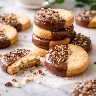 Image of Milk Chocolate Shortbread Rounds