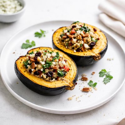 Image of Millet or Quinoa Stuffed Acorn Squash