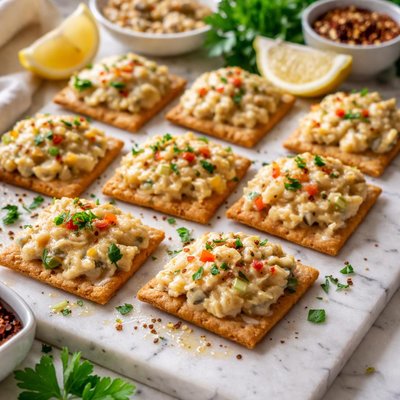 Image of Minced Clam Cheese Triscuit Cracker Melts