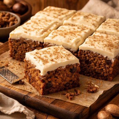 Image of Mincemeat Spice Cake W Creamy Eggnog Topping