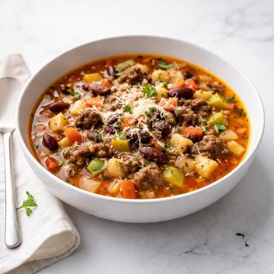 Image of Minestrone Hamburger Soup