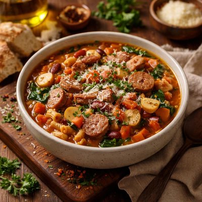 Image of Minestrone with Chicken and Sausage