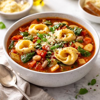 Image of Minestrone with Tortellini Soup