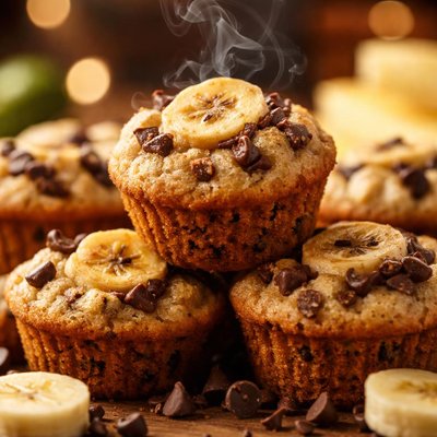 Image of Mini Banana Chip Muffins