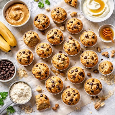 Image of Vegan Mini Banana Muffins