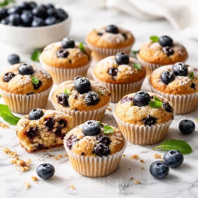Image of Vegan Mini Blueberry Muffins