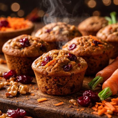 Image of Mini Carrot Cranberry Muffins