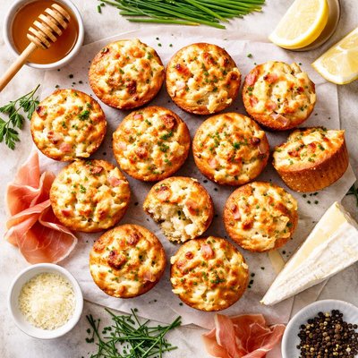 Image of Mini Cheese Muffins with Brie