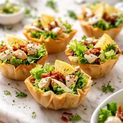 Image of Mini Chicken Caesar Salad Cups