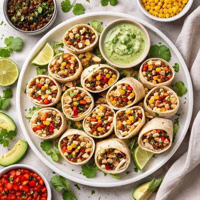 Image of Mini Chicken Roll Ups with Lentils