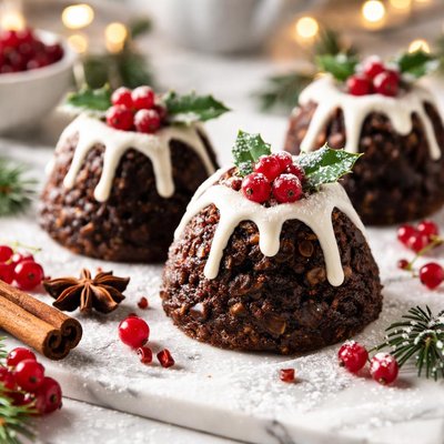 Image of Mini Christmas Fruit Puddings
