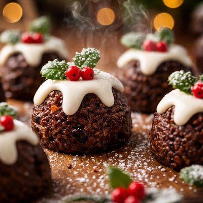 Image of Mini Christmas Pudding Treats