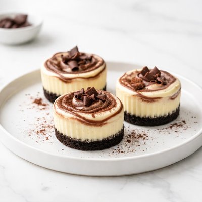 Image of Mini Cocoa Swirl Cheesecakes