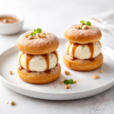 Image of Mini Doughnut Ice Cream Stacks
