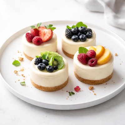 Image of Mini Fruit Topped Cheesecakes