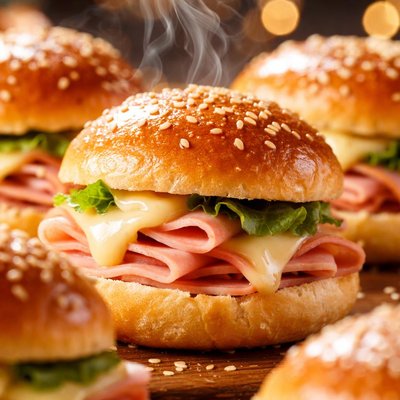 Image of Mini Ham and Cheese Sandwiches