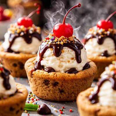 Image of Mini Ice Cream Cookie Cups