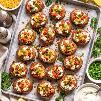 Image of Mini Loaded Red Potatoes Vegetarian